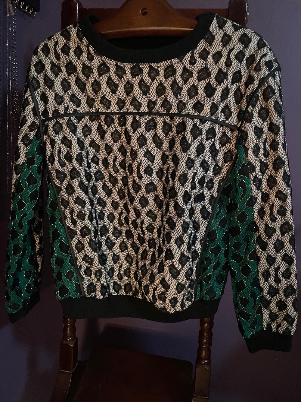 ENGLISH ROSE LACE SWEATER - Picture 6 of 17